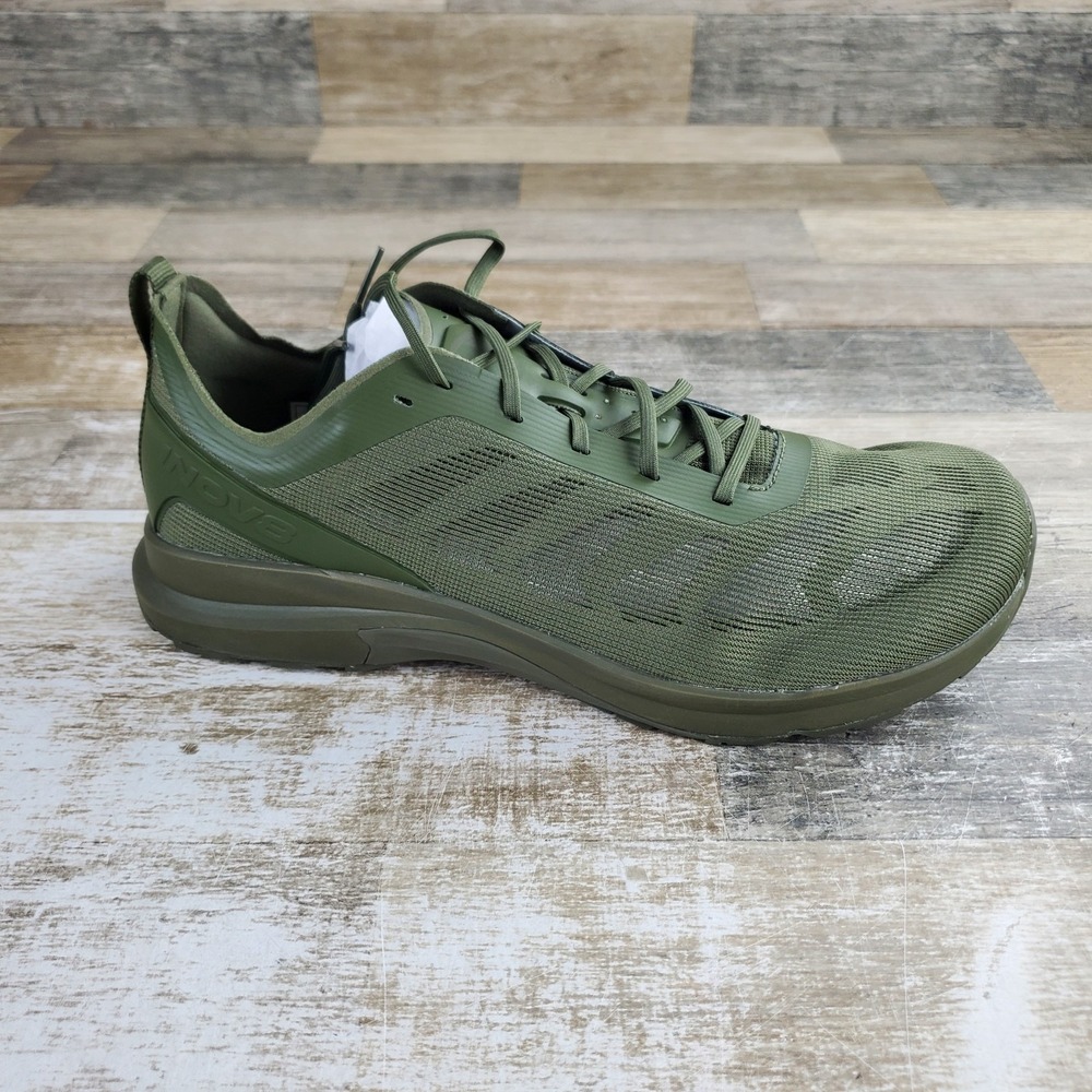 INOV8 F-Fly Max Mens Shoes Sz 12.5 Athletic Running Dark Green Lace-Up Sneakers